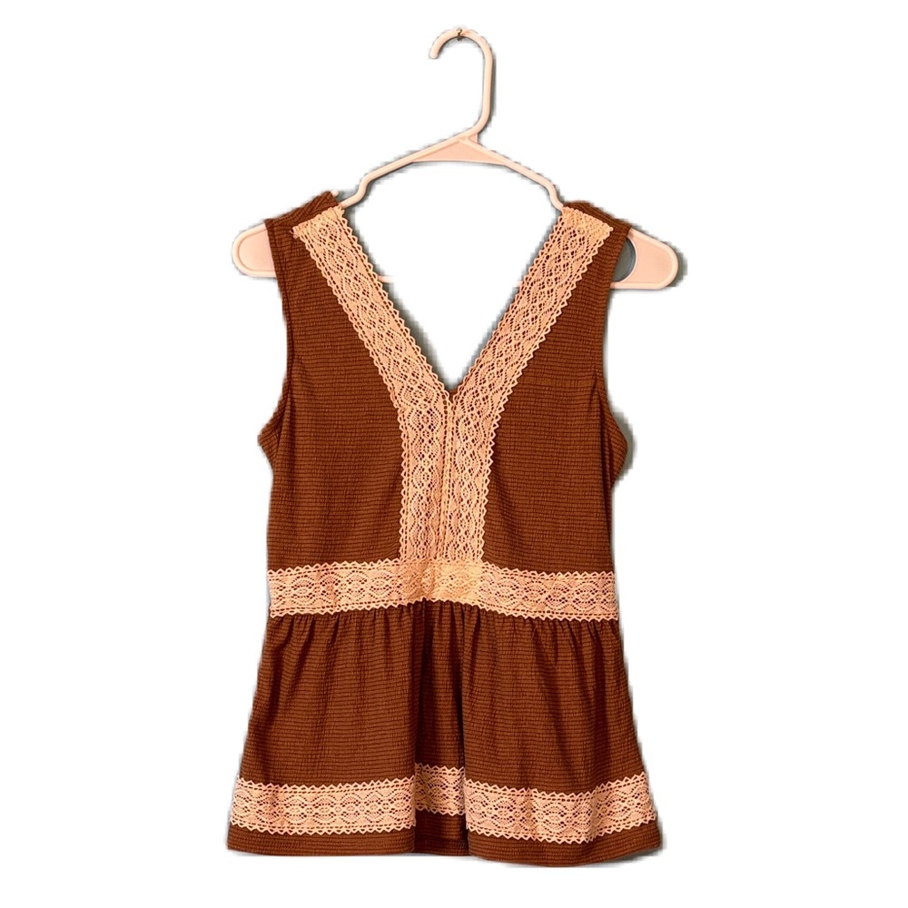Maurices Brown Textured Knit Top Size S